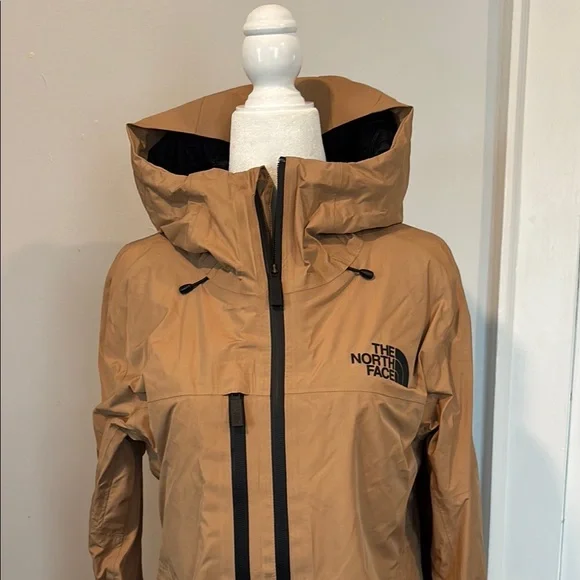 The North Face Tan Ski Snow Jacket Weather-Resistant Hooded